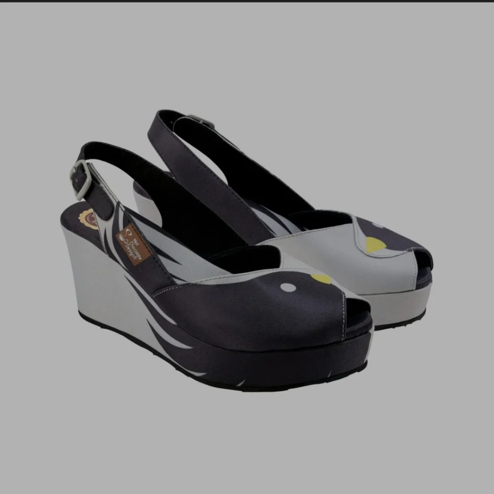 Hot Chocolate Design Black Birds Sandal - Picture 2 of 16